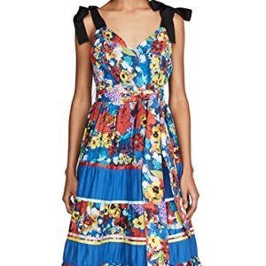 Alice & Olivia Gayla Belted Floral Midi Dress 4